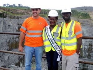 Ruby Johnson at mining site