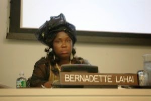 Dr Bernadette Lahai, Vice President,  Pan African Parliament and Minority Leader, Parliament of Sierra Leone 