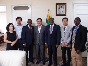 Group Photo featuring H.E. Ambassador Golley and Chairman Ko together with officials of the Sierra Leone mission in Seoul and Younghaw Development Industry Limited