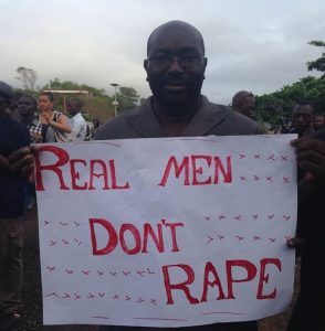 Hon. Alhaji Moijue Kaikai, the Minister of Social Welfare, Gender and Children&amp;amp;rsquo;s Affairs is among the demonstrators