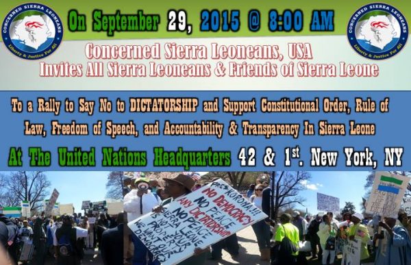 Concerned Sierra Leoneans USA Protest Flyer