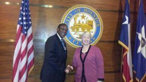 KKY meeting the Mayor of Houston, Texas