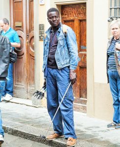 A Selfie-stick seller in Rome